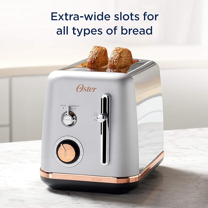 Oster 2 Slice Toaster Metropolitan Collection with Rose Gold Accents
