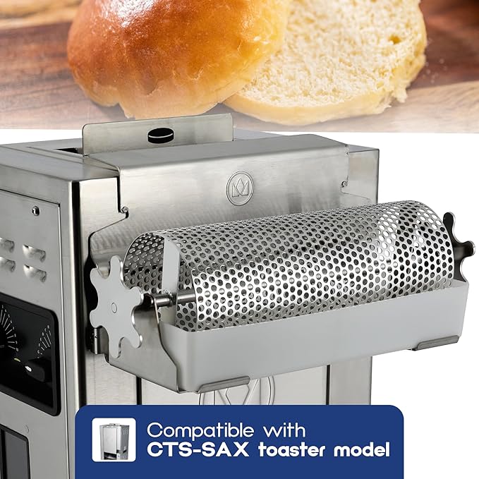 Prince Castle Top Mount Bun Dresser for CTD Series Toaster Stainless Steel - Butter Spreader and Butter Roller for Buns Even Dispensing