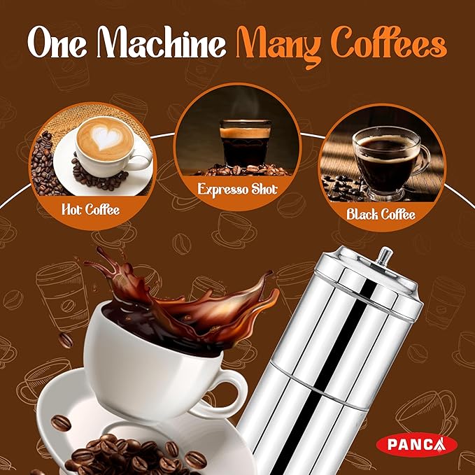 Stainless Steel South Indian Filter Coffee Maker | Traditional Drip Coffee Decoction Maker for Hot &amp Cold Coffee (600ML)