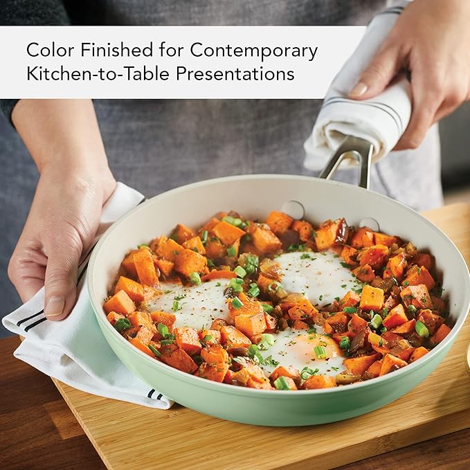 KitchenAid Hard Anodized Ceramic Nonstick Cookware/Pots and Pans Set 10 Piece - Pistachio