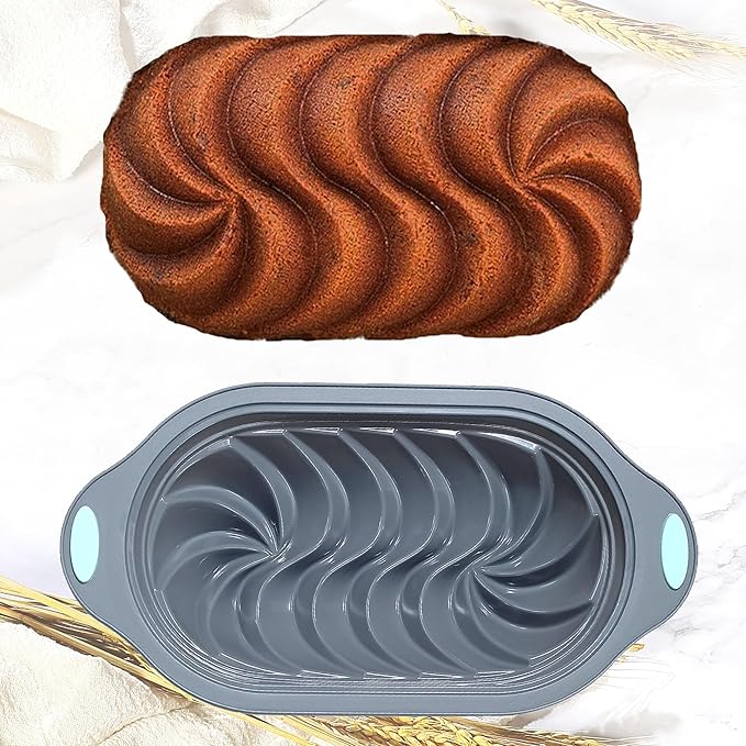 Tongjude 4 Piece Silicone Loaf Pan for Baking Non-Stick Kitchen Oven Bread Pan Perfect for Banana Bread Sandwich Pound Cake and Meatloaf 6 Cups Grey