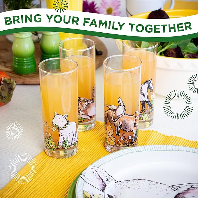 Everything Kitchens 16-Piece Dinnerware-Set with Drinking Glasses