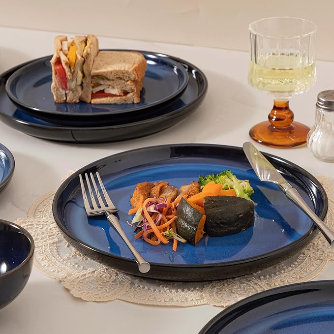Dinnerware sets plates and bowls sets modern platesCeramic Dinnerware Sets12 Pieces Porcelain Lightweight PlatesScratch Resistant Dish Set (style - 8 4 - Set (12pcs))