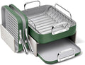 Caraway Square Cookware Set - Square Pans Set - Perfect for Griddling Toasting Searing Roasting and More - Non-Stick Ceramic Coated Pans - Non Toxic PTFE &amp PFOA Free - Sage
