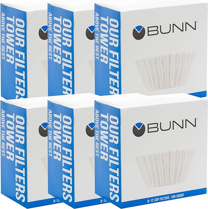 BUNN 8-12 Cup Coffee Filters 6 each 100ct &amp 10 Cup Drip Free Carafe &amp CSB2B Speed Brew Elite 10-Cup Coffee Maker Black/SST