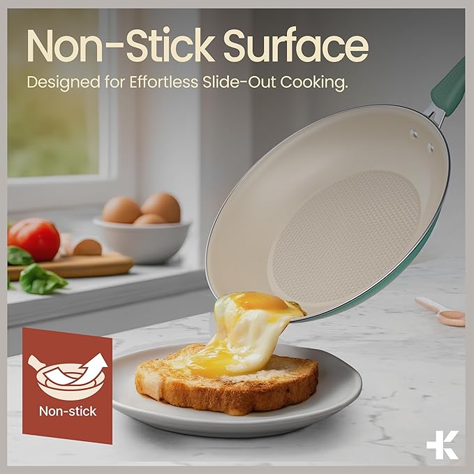 Pots and Pans Set 23-Piece Non Stick Cookware &amp Bakeware Sets with Plaid Pattern Stackable Design Dishwasher Safe Stain-resistant Oven &amp All-Stove Safe Tempered Glass Lid Aqua