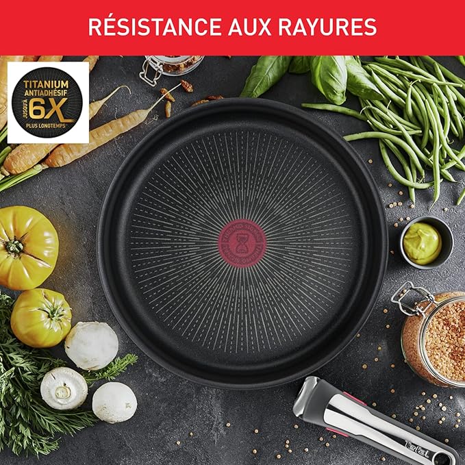 Tefal Ingenio Preference ON 15 piece Non-Stick Pan Set 22&amp26cm Frying Pans 16&amp18&amp20cm Saucepans 24cm Sautepan Stainless Steel Universal Lid 16&amp18&amp20cm Hermetic LidsUtensils