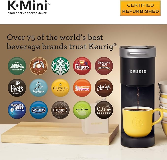 Keurig K-Mini Coffee Maker Certified Refurbished Black (Renewed)