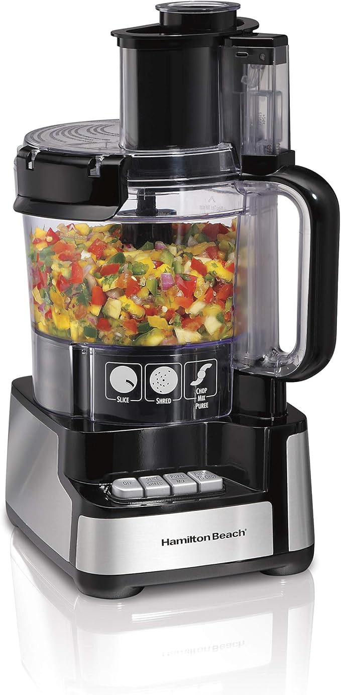 Hamilton Beach 14-Cup Digital Rice Cooker Steamer &amp 12-Cup Stack &amp Snap Food Processor Bundle (37548 70725A)