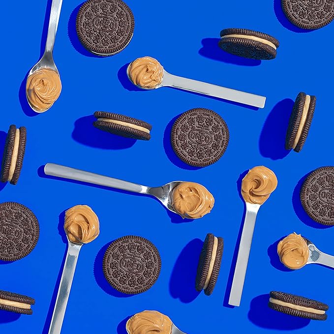 OREO Peanut Butter Creme Chocolate Sandwich Cookies Family Size 17 oz (Pack of 3)