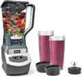 Ninja BL660 Professional Compact Smoothie &amp Food Processing Blender 1100-Watts 3 Functions -for Frozen Drinks Smoothies Sauces &amp More 72-oz.* Pitcher (2) 16-oz. To-Go Cups &amp Spout L
