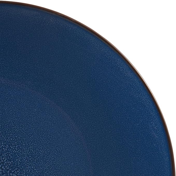 Pfaltzgraff Pierce Blue 16-Piece Dinnerware Set - Durable Stoneware Service for 4 with Unique Reactive Glaze - Includes Plates Bowls Mugs - Dishwasher Safe &amp Microwave Safe for Everyday Dining