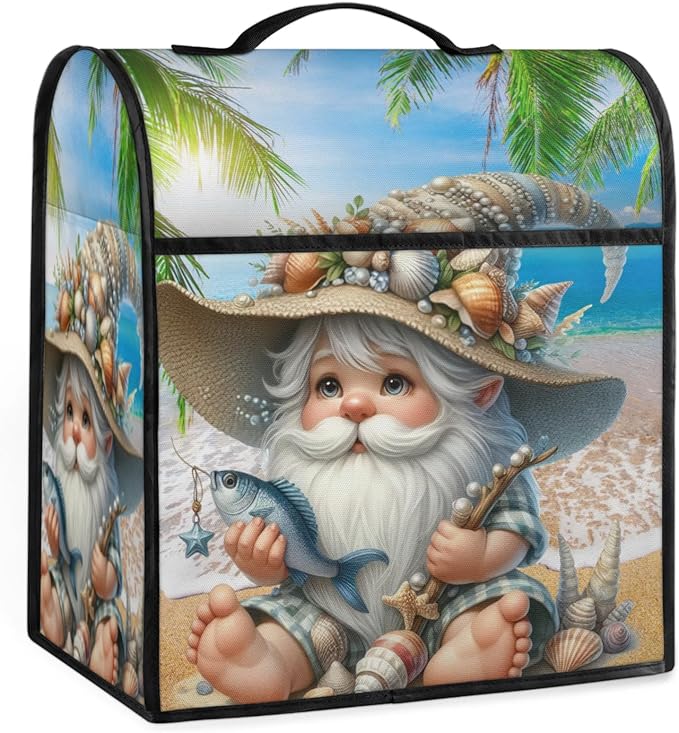 cfpolar Kitchen Aid Mixer Cover Compatible with 6-8 Quarts Gnome Palm Trees Stand Mixer Cover Kitchen Aid Mixers Accessories Appliance Organizer Bag Dust Covers with Zipper Pocket