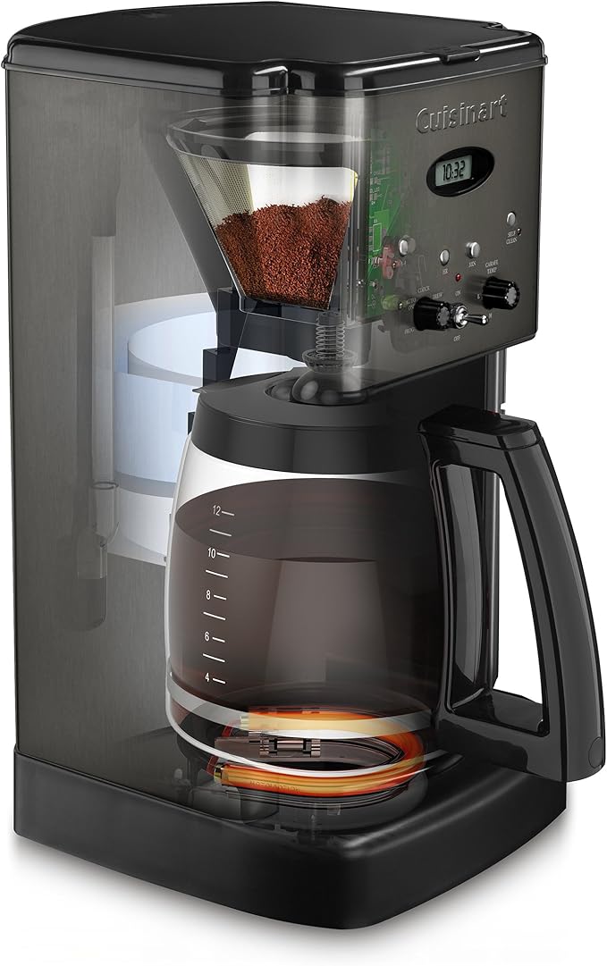 Cuisinart CPT-180BKS Classic 4-Slice Toaster Black/Stainless Steel &amp DCC-1200 12 Cup Brew Central Maker Coffee Maker2 Black Stainless Steel