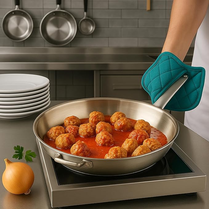 Stainless Steel Pots and Pans Set Induction Cookware Set Whole-Clad Tri-Ply Stainless Steel Pan Set with 8 And 12 Frying Pans 4 Qt Saucepan And 8 Qt Stockpot (6 Piece)