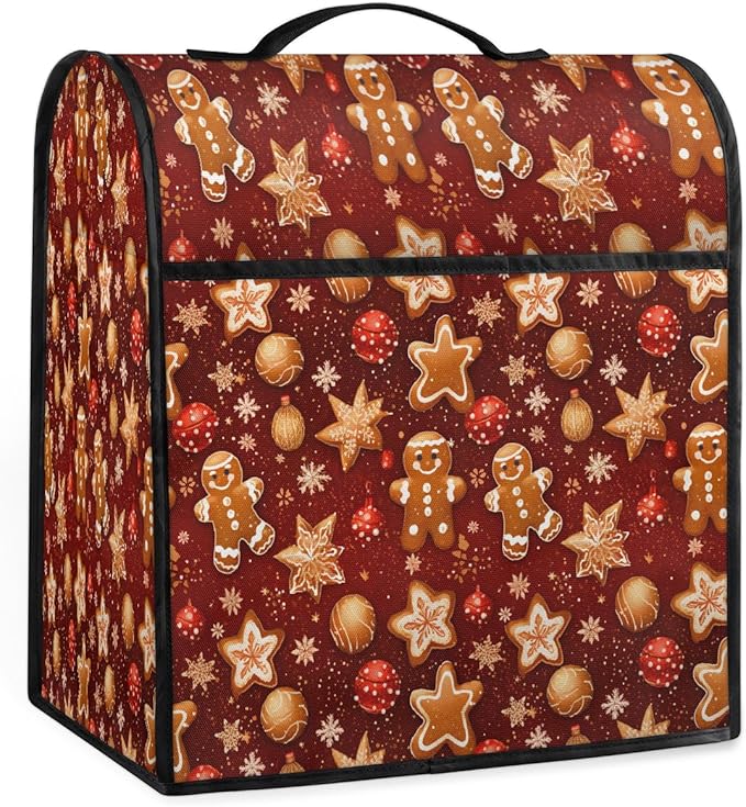 cfpolar Kitchen Aid Mixer Cover Compatible with 6-8 Quarts Christmas Ball Gingerbread Man Stand Mixer Cover Kitchen Aid Mixers Accessories Appliance Organizer Bag Dust Covers with Zipper Pocket