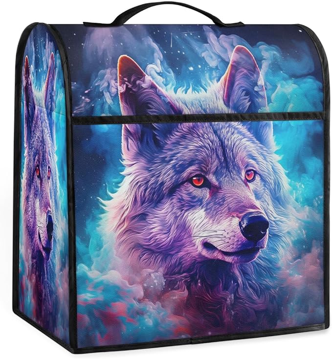 cfpolar Kitchen Aid Mixer Cover Compatible with 6-8 Quarts Animal Cute Wolf Stand Mixer Cover Kitchen Aid Mixers Accessories Appliance Organizer Bag Dust Covers with Zipper Pocket