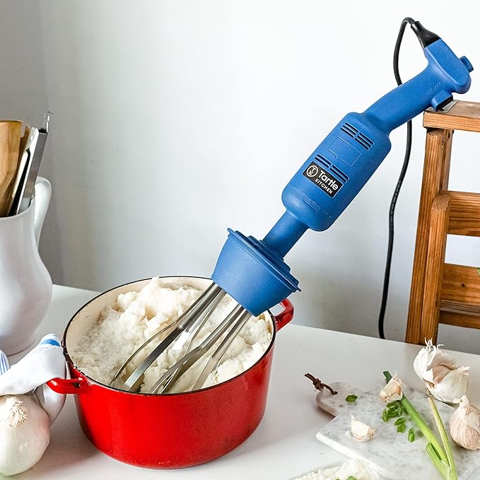 Commercial Electric Immersion Blender Hand held 6 Inch Removable Shaft 6-Gallon capacity with single high speed (Whisk Attachment Only) - 270W and 350W Compatible.