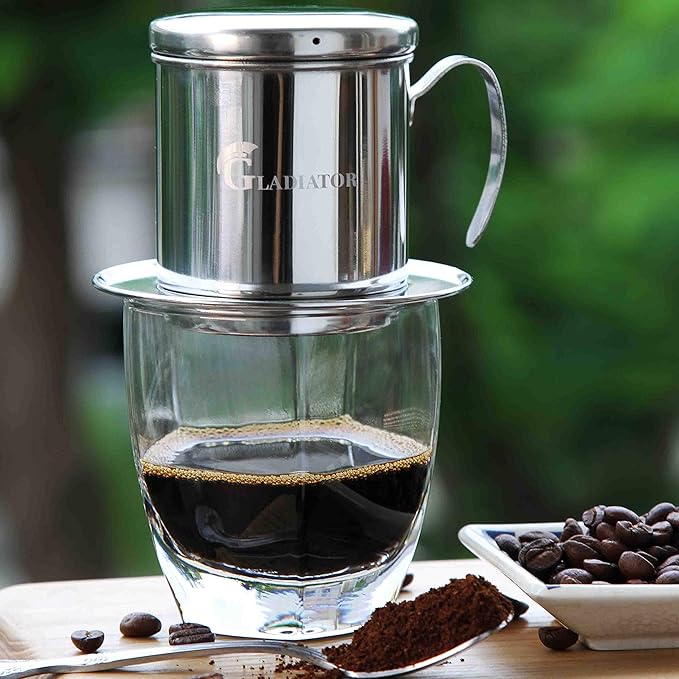 Vietnamese Coffee Maker Filter Phin Small French Press Portable Cup Single Serve Coffee Makers Gift for coffee lovers