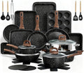 Pots and Pans Set Non Stick 31 Piece Kitchen Induction Cookware &amp Bakeware Set Nonstick Kitchen Cooking Pans Set with Frying Pans Set Grill Pan Saucepan Baking Sheet &amp Utensils PFOA Free
