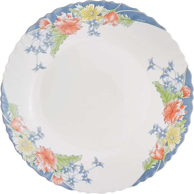 Dajar Florine Dinner Set 26 Pieces. Arcopal White red Blue Yellow 37 x 29 x 32 cm