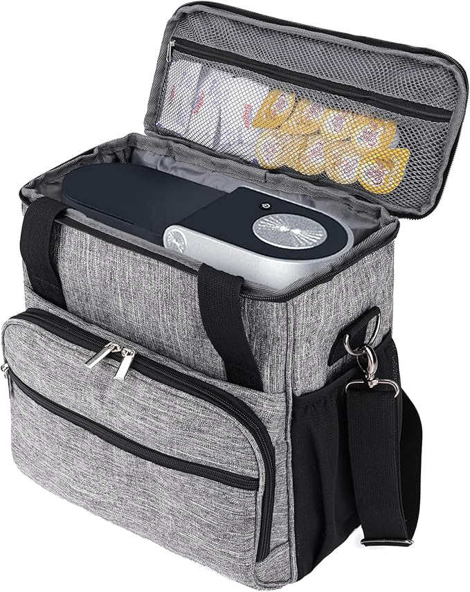 Coffee Maker Carring Bag for Keurig K-Mini/K-Mini Plus Storage Tote Case for Travel Grey