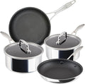 Circulon Scratch Defense Stainless Steel Pan Set: 4 Piece Induction Hob Frying Pans and Saucepans Set with Extreme Non Stick Induction &amp All Hob Suitable