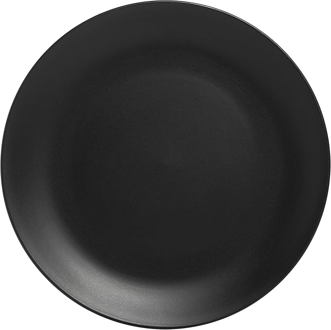 10 Strawberry Street Wazee Matte Coupe Dinnerware Set 16 pc Black