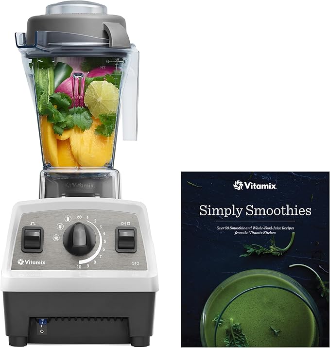 Vitamix Propel 510 Blender with Simply Smoothies Cookbook 3 Preset Blending Programs Professional-Grade 48-oz Container White
