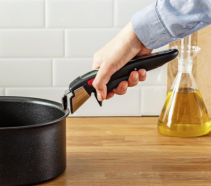 Tefal Ingenio Unlimited ON Try-Me Pan Set 3 Pieces Stackable Removable Handle Space Saving Non-Stick Induction Black (L3959443)