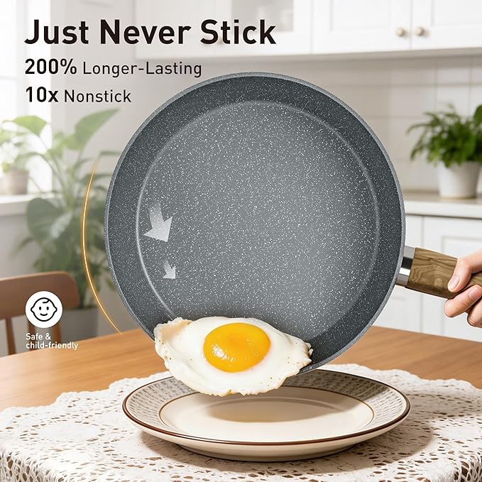 DishDelight Induction Pots and Pans Set Non Stick 30 Piece Nonstick Kitchen Cookware Sets Gray Cooking Pan Set PFOA &amp PFOS Free