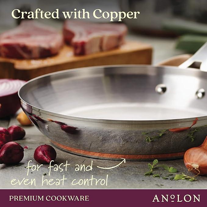 Anolon Stainless Steel &amp Hard Anodized Aluminum Cookware Set (11 Piece)