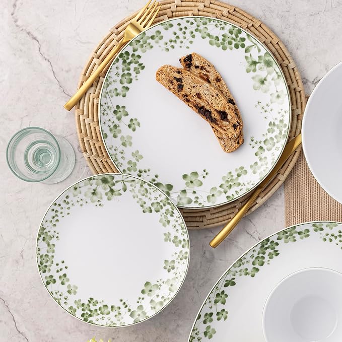 Noritake Bloomington Road Green 4-Piece Place Setting Serving for 1