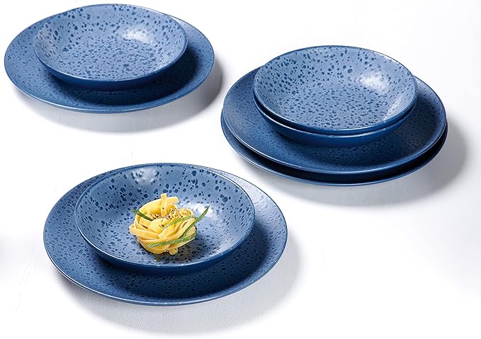 Kitwe 8-Piece Dinner Set Blue