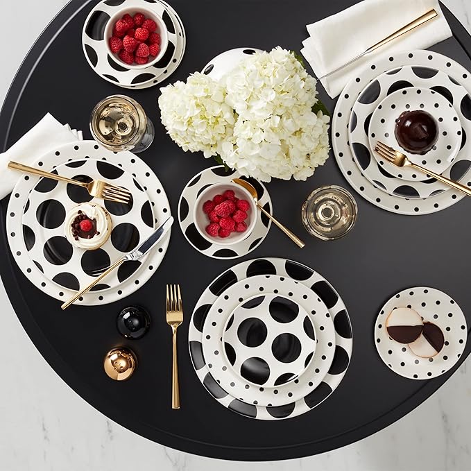 Kate Spade New York Dot Assorted Dinner Plates Set Of 4 7.95 White