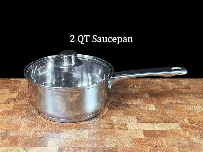 Concord Cookware 7-Piece Stainless Steel Cookware Set includes Pots and Pans