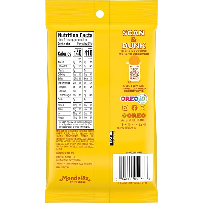 OREO Minis Golden Sandwich Cookies 12 - 3 oz Bags