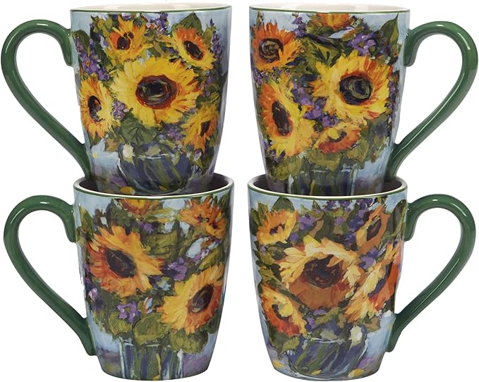 Certified International Sunflower Bouquet 16 Piece Dinnerware Set Service For 4