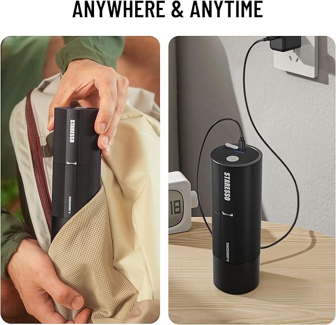 STARESSO PLUS Portable Coffee Maker &amp Discovery II PLUS Electric Coffee Grinder