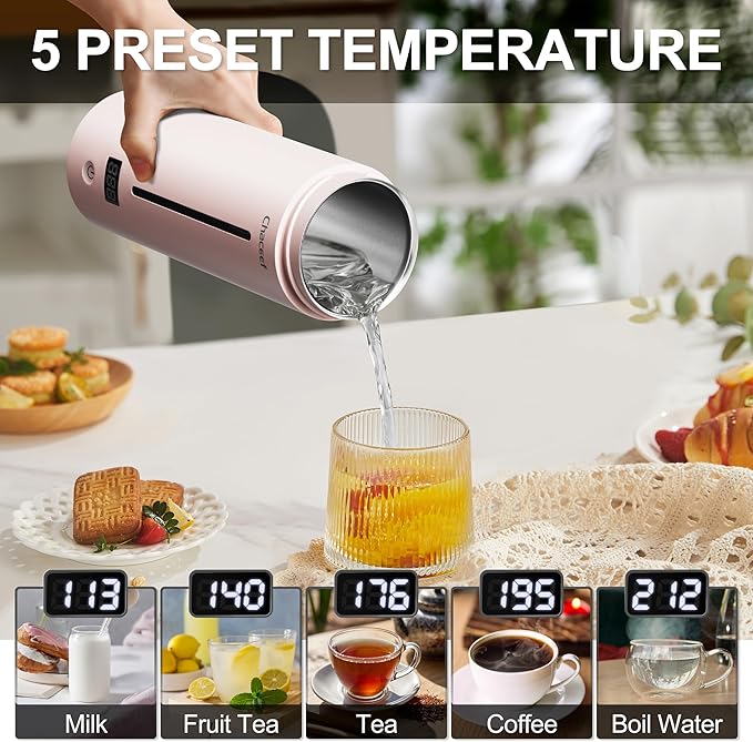 CHACEEF 1.2L Mini Rice Cookers &amp 350ml Travel Electric Kettle