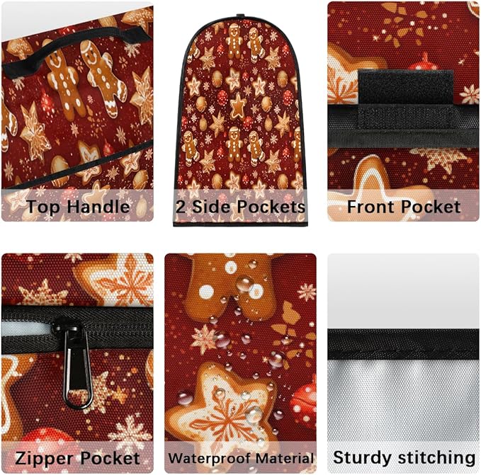 cfpolar Kitchen Aid Mixer Cover Compatible with 6-8 Quarts Christmas Ball Gingerbread Man Stand Mixer Cover Kitchen Aid Mixers Accessories Appliance Organizer Bag Dust Covers with Zipper Pocket
