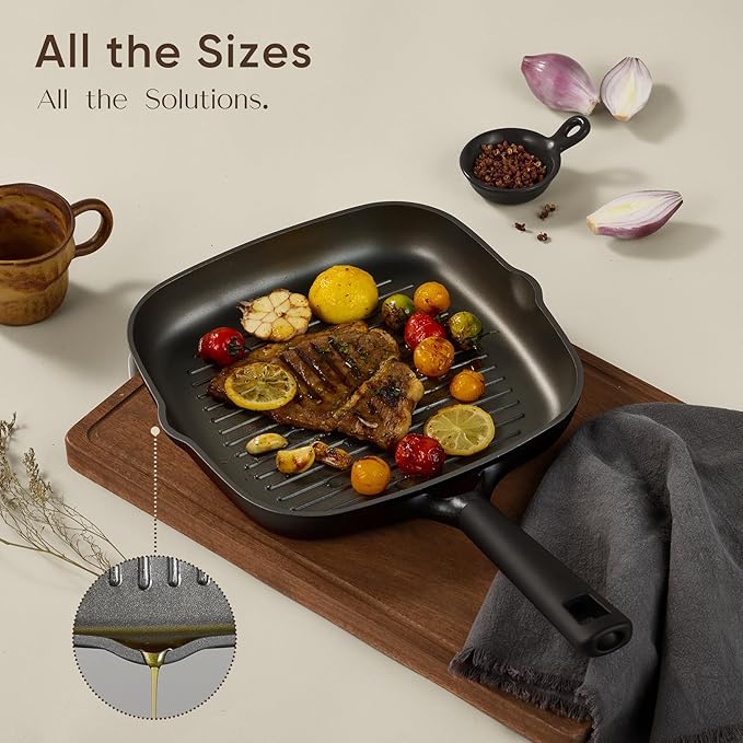 CAROTE 28PCS Pots and Pans Set Nonstick Cookware Set Kitchen Non Stick Induction Titanium Cookware Non-toxic Granite Cooking set PFOA Free Black