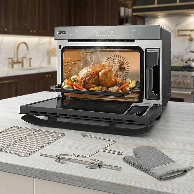 Whynter Combi oven 10-in-1 Multi-Function SteamAir Fryer Broil Bake Yogurt Maker Dehydrator 2026 Edition Intelligent Convection 40 Quart Large Capacity Counter Top TSO-488GB-2