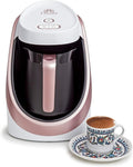ETHNIQ Turkish Coffee Maker - 100% BPA Free 120V 1 to 4 Cup Brewing Capacity with Cook Sense Technology for Delicious Cup of Turkish &amp Greek Coffee Turkish Coffee Pot (White)