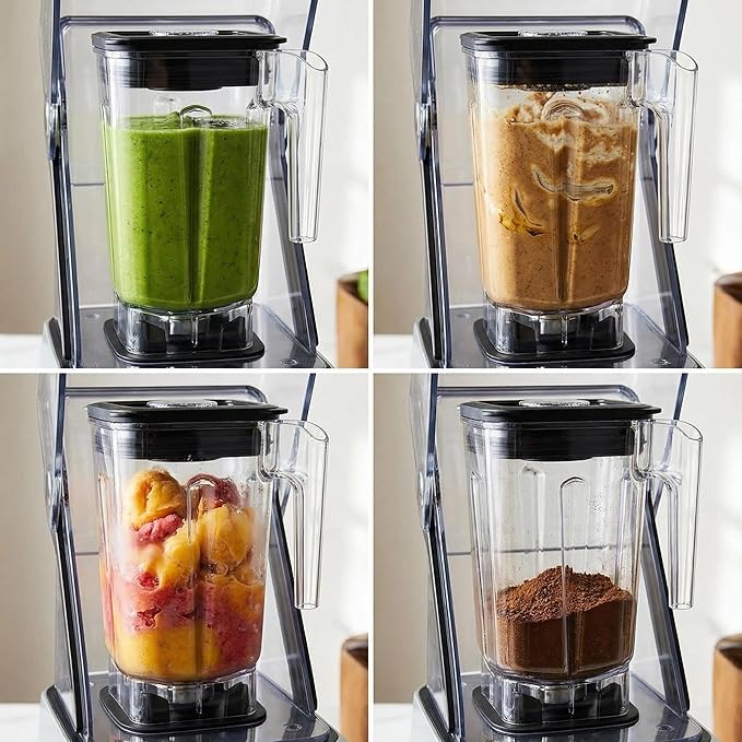 Commercial Quiet Blender 2200W Soundproof Smoothie Machine with Timer Heavy Duty Countertop Ice Crushing Blender 80oz Pitcher 15-Speed Control for Bar &amp Café