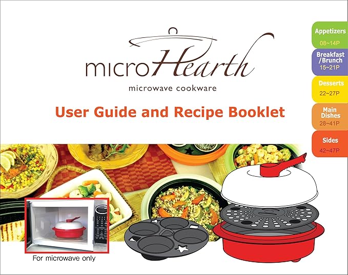 1.5-Quart Nonstick 4-piece Everyday Pan Set for Microwave Cooking Red