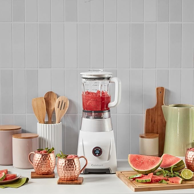 Cuisinart Hurricane® 48 oz Glass Jar Digital Blender Manual 5 Speeds 6 Presets - Smoothie Pulse Milkshake Cocktail Ice Crush and Clean BL-200