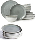 12 Piece Dinnerware Set Includes 6 Piece Dinner Plate Set Combo Gradient Green