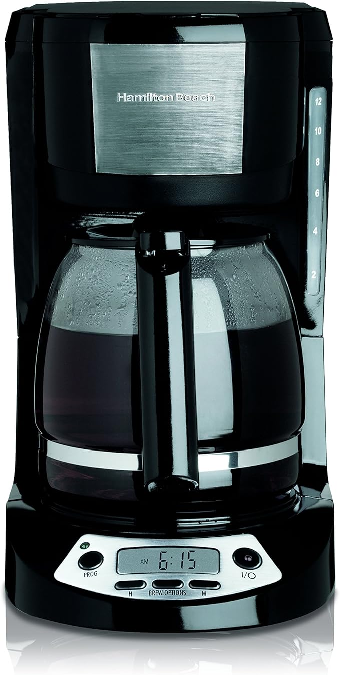 Hamilton Beach 49615C 12 Cup Programmable Coffee Maker Black (Renewed)