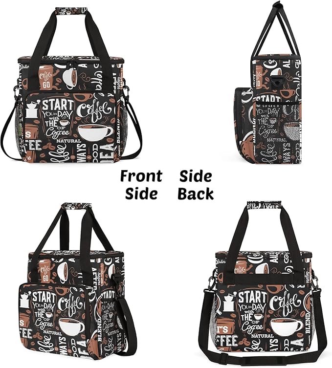 Coffee Maker Travel Bag Compatible with Keurig K-Mini K-Mini Plus or Other Accessories Portable Coffee Maker Case with Shoulder Strap for Travel(Bag Only)